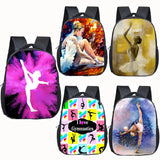Girls Gymnastics Ballet School Backpack, Cute Toddler Diaper Book Bag