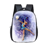 Girls Gymnastics Ballet School Backpack, Cute Toddler Diaper Book Bag