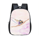 Girls Gymnastics Ballet School Backpack, Cute Toddler Diaper Book Bag