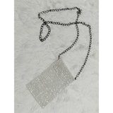 Women Crossbody Bag Solid Diamond Chain Mini Messenger Bag