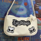 Skull Patchwork Women's Bag Gothic Punk Street Underarm Shoulder Bag
