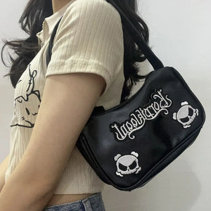 Skull Patchwork Women's Bag Gothic Punk Street Underarm Shoulder Bag
