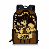 Bendy-Ink-Game Pattern School Backpack for Children