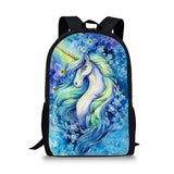 Colorful Unicorn Pattern Students School Bag Cartoon Teenagers Book-Bags
