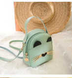 Ladies Cat Pattern Small Bag Printed Backpack H231D