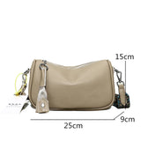 HANSDAFA Leather Shoulder Crossbody Bag For Women Handbag Cow Leather Ladies
