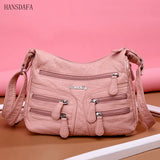 HANSDAFA Soft Leather Women Handbags Women Shoulder Bag Female Messenger Bag