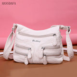 HANSDAFA Soft Leather Women Handbags Women Shoulder Bag Female Messenger Bag
