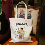 HEARTSTOPPER Quote Book Shoulder Bag Canvas Shopper Tote Beach Bag