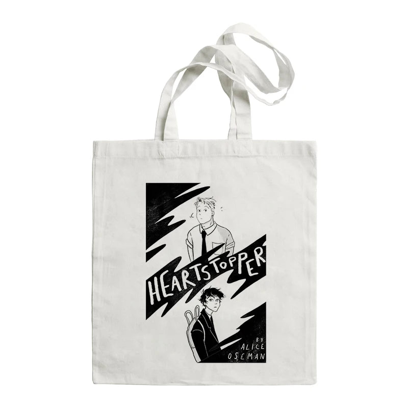 HEARTSTOPPER Quote Book Shoulder Bag Canvas Shopper Tote Beach Bag