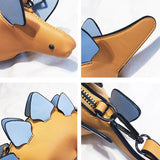 Dinosaur Shape Leather Shoulder Bag for Women