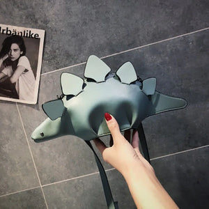 Dinosaur Shape Leather Shoulder Bag for Women