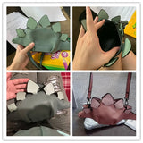 Dinosaur Shape Leather Shoulder Bag for Women
