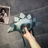 Dinosaur Shape Leather Shoulder Bag for Women