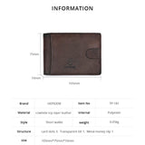 RFID High Crazy Horse Leather Slim Men's Wallet