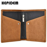 RFID High Crazy Horse Leather Slim Wallet Front Pocket Money Dollar Short Purse