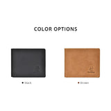 RFID High Crazy Horse Leather Slim Wallet for Men