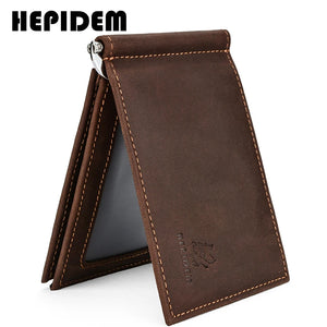 RFID Trifold Leather Wallet for Men