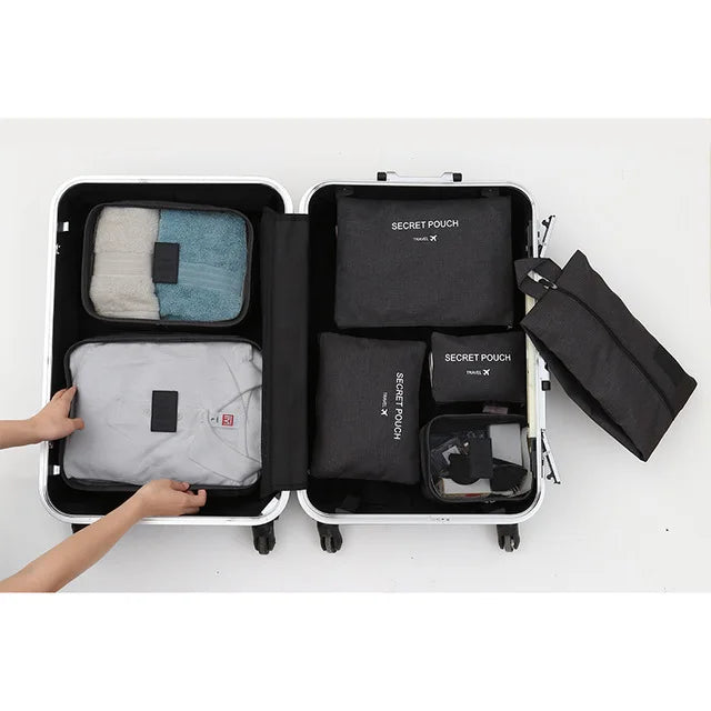 Travel Bag 7-piece Set Underwear Storage Luggage Organizer