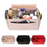 HHYUKIMI Felt Cosmetic Bag Handbag Organizer Insert Travel Inner Purse M...