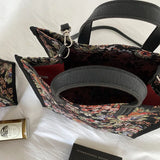 Flower Print Women Travel Canvas Bag Large Capacity Shoulder Bag