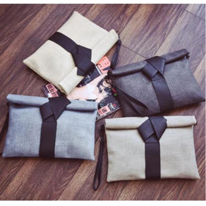 Women Bow Leather Clutch Crossbody Bag Envelope Evening Tote