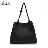 2 pcs Composite Bag High Capacity Tote Bag Women PU Leather handbags
