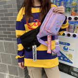 Harajuku Ladies Chest Bag Casual Embroidery Crossbody Pouch