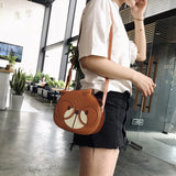 Squirrels Small round Bag Girl Gift Crossbody Messenger Bag Female GirQ5