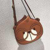 Squirrels Small round Bag Girl Gift Crossbody Messenger Bag Female GirQ5