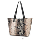 Serpentine Patchwork Composite Bag Women PU Shoulder Messenger Bag