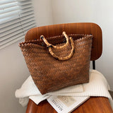 Straw Beach Large Capacity Female Summer Basket Bag