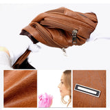 Multifunction Leather Shoulder Chest Bag USB Pack