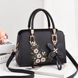 Embroidery Women Handbags Messenger Bag Leather Wild Bags Female Tote