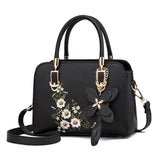 Embroidery Women Handbags Messenger Bag Leather Wild Bags Female Tote