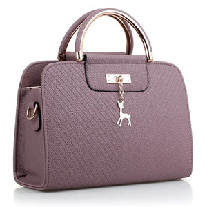 Women Leather Handbag Large Capacity Shoulder Bags Casual Tote Top-handle