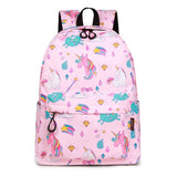 Rainbow Unicorn School Backpack Water Repellent Mochila
