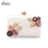 Vintage Flower Clutch Hand Bag Wedding Purse Bride Bag Female Handbag