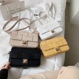 Vintage Square Armpit Bag PU Leather Women's Handbag