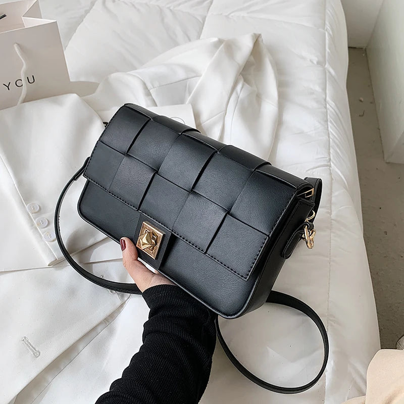 Vintage Square Armpit Bag PU Leather Women's Handbag