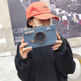 Camera Shape Clutch Nubuck Shoulder Bag Mini Messenger Purse