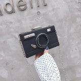 Camera Shape Clutch Nubuck Shoulder Bag Mini Messenger Purse