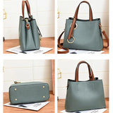 Vintage Women Leather Bag Casual Tote Top-Handle Lady Shoulder Messenger Bags