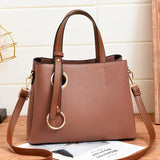 Vintage Women Leather Bag Casual Tote Top-Handle Lady Shoulder Messenger Bags