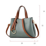Vintage Women Leather Bag Casual Tote Top-Handle Lady Shoulder Messenger Bags