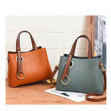 Vintage Women Leather Bag Casual Tote Top-Handle Lady Shoulder Messenger Bags