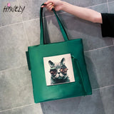 Cat Cartoon Shoulder Handbag Top-handle Bag Women Oxford Handbags