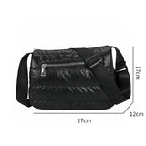 Winter Nylon Cotton Crossbody Shoulder Bag for Women