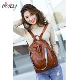 Bohemia Women Shoulder Bag PU Leather Travel Backpack High School Bag for Girl
