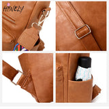 Bohemia Women Shoulder Bag Leather Backpack